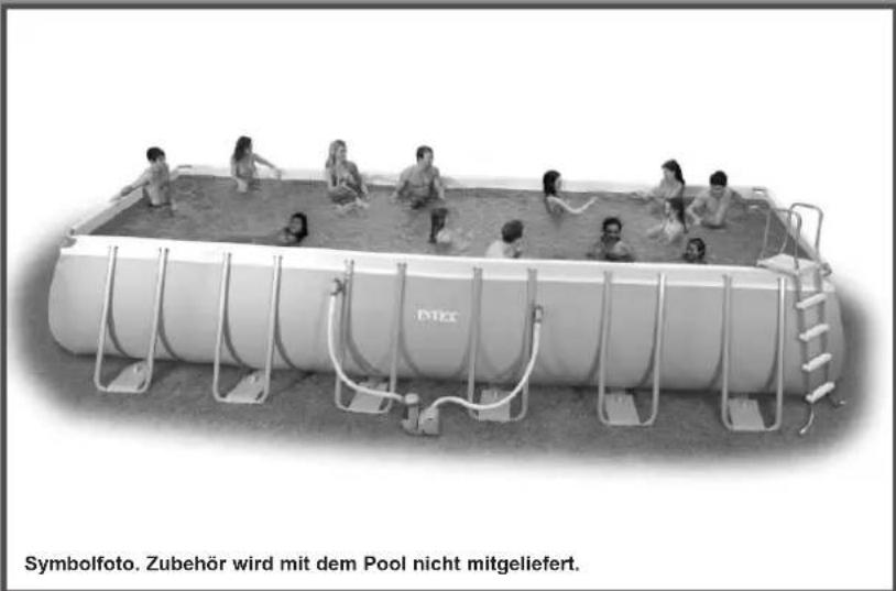 Symbolfoto. Zubehör wird mit dem Pool nicht mitgeliefert.