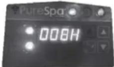 INTEX PureSpa Greystone Deluxe Square 128452 - Betriebsstunden für das Desinfektionssystem einstellen: - 2