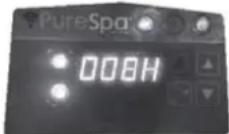 INTEX PureSpa Greystone Deluxe Square 128452EX - Betriebsstunden für das Desinfektionssystem einstellen: - 2
