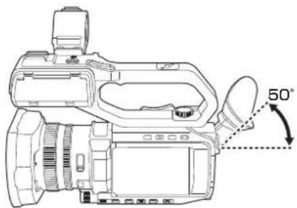 PANASONIC AG-CX18 - Bewegen Sie den Sucher in vertikaler Richtung, um den Bildschirm auf einen angenehmen Winkel einzustellen. - 1