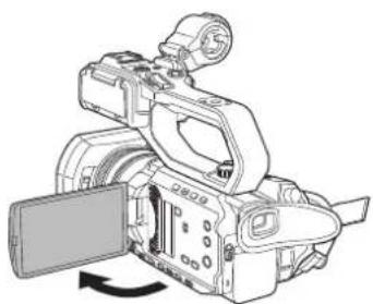 PANASONIC AG-CX18 - Klappen Sie den LCD-Monitor auf. - 1