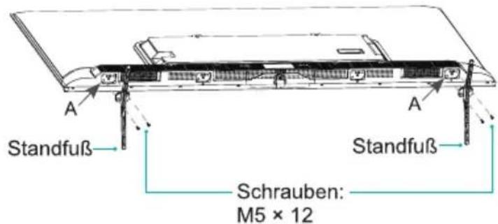 Standfuß A A Standfuß Schrauben: M5 × 12