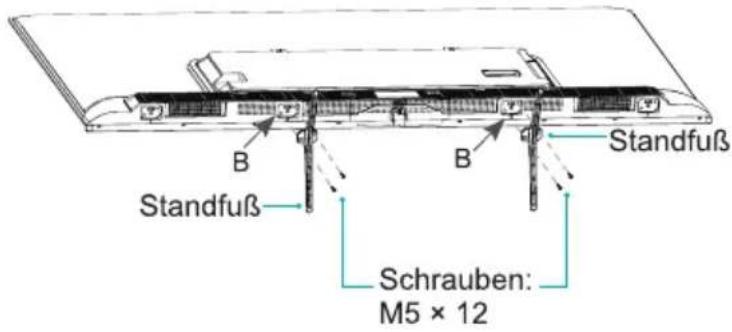 Standfuß B B Standfuß Schrauben: M5 × 12