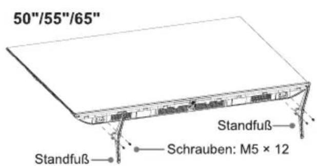50"/55"/65" Standfuß Schrauben: M5 × 12
