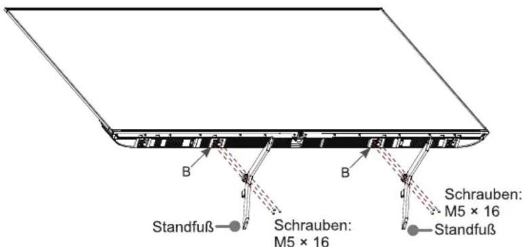 Standfuß Schrauben: M5 × 16 Standfuß B B Schrauben: M5 × 16