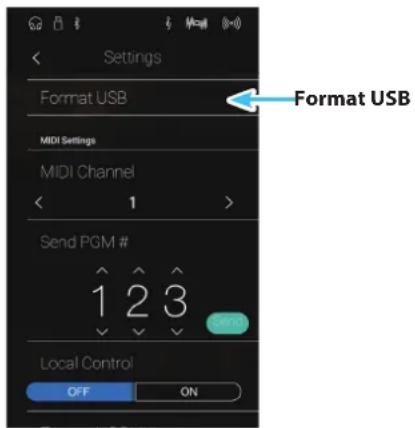 KAWAI AURES AR - ■USB-Speichermedium formatieren - 1