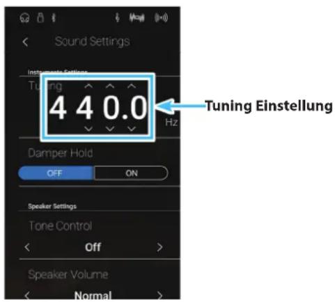KAWAI AURES AR - ■Tuning Einstellung verändern - 1