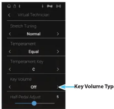 KAWAI AURES AR - ■Key Volume Typ ändern - 1