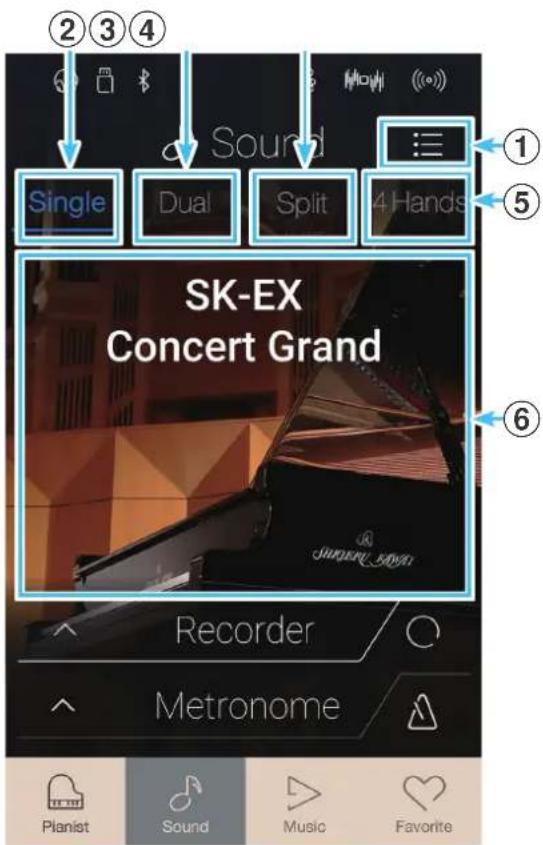 ②③④ Sound Single Dual Split 4 Hands SK-EX Concert Grand Recorder Metronome Planist Sound Music Favorite