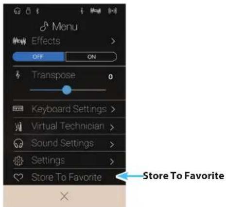KAWAI AURES AR - ■Store To Favorite (als Favorit speichern) Funktion - 1