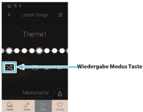 Lesson Songs Theme1 Wiedergabe Modus Taste Metronome