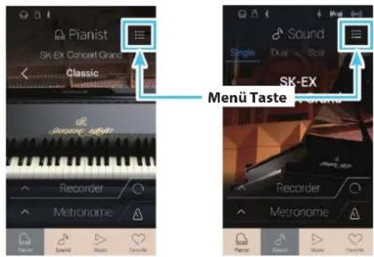 Pianist SK-Ex Concert Grand Classic Sound Single Dual Soil SK-EX Menü Taste Recorder Metronome Recorder Metronome