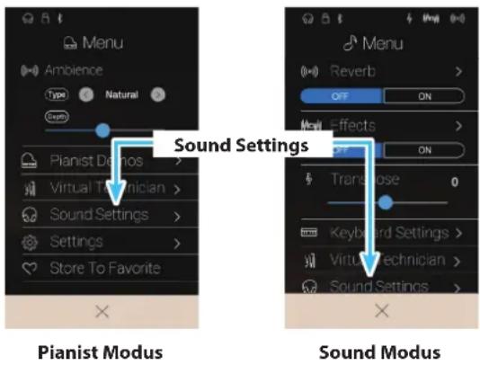KAWAI AURES AR - Sound Settings (Sound Einstellungen) - 1