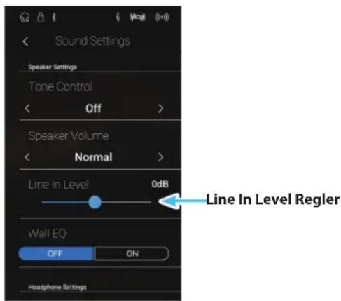 KAWAI AURES AR - ■Line In Level Einstellung verändern - 1