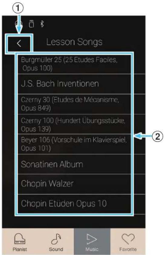 Lesson Songs Burgmüller 25 (25 Etudes Faciles, Opus 100) J.S. Bach Inventionen Czerny 30 (Etudes de Mécanisme, Opus 849) Czerny 100 (Hundert Übungsstücke, Opus 139) Beyer 106 (Vorschule im Klavierspiel, Opus 101) Sonatinen Album Chopin Walzer Chopin Etüden Opus 10 Pianist Sound Music Favorite