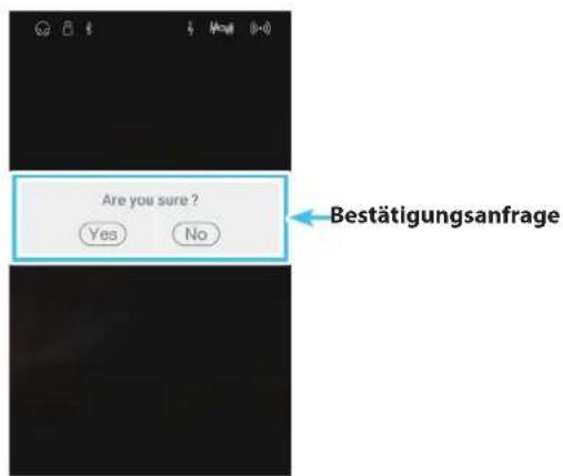 Are you sure ? Yes No Bestätigungsanfrage