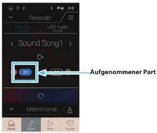 Recorder USB Audio Reiterate Sound Song1 > 01 Aufgenommener Part Metronome