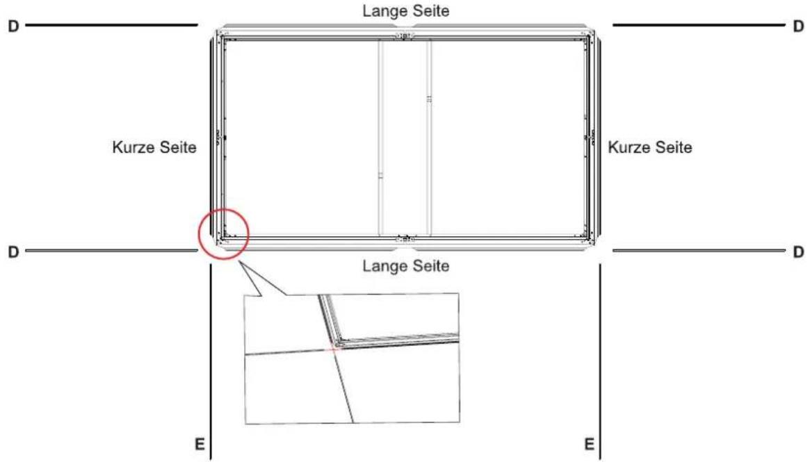 D Lange Seite D Kurze Seite Kurze Seite D Lange Seite D E E