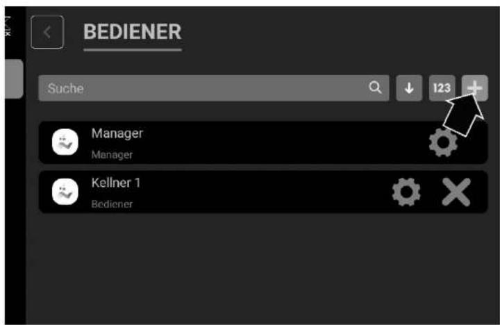 BEDIENER Suche 123 Manager Manager Kellner 1 Bediener