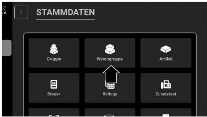 STAMMDATEN Gruppe Warengruppe Artikel Steuer Beilage Zusatztext