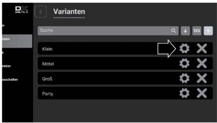Varianten Suche Klein Mittel Groß Party