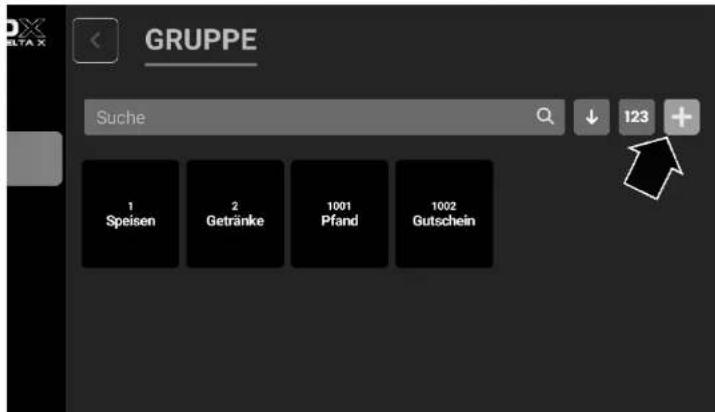 GRUPPE Suche 123 + 1 Speisen 2 Getränke 1001 Pfand 1002 Gutschein