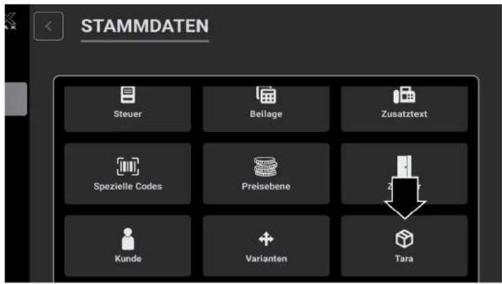 STAMMDATEN Steuer Beilage Zusatztext Spezielle Codes Preisebene Kunde Varianten Tara