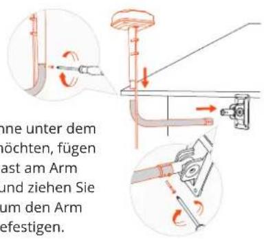 nene unter dem höchten, fügen ast am Arm und ziehen Sie um den Arm efestigen.