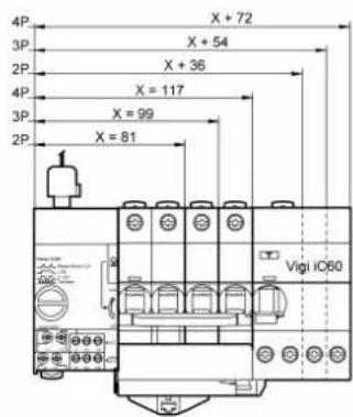 SCHNEIDER Reflex iC60N - Abmessungen - 1