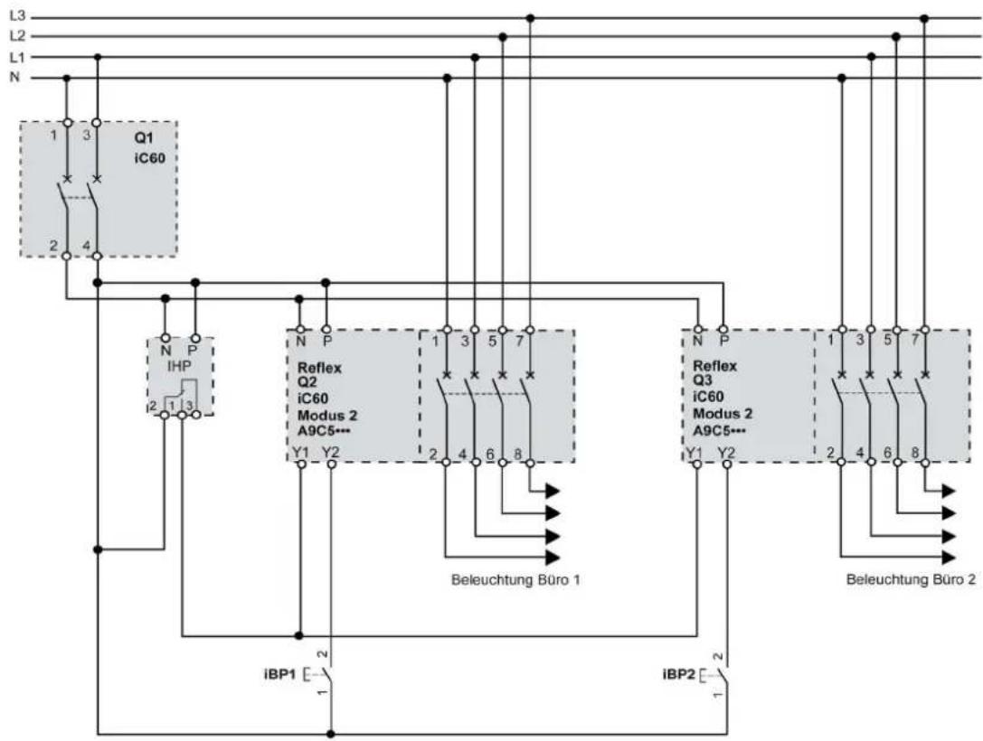 SCHNEIDER Reflex iC60N - Anwendungsbeispiel: Beleuchtung von Büros - 1