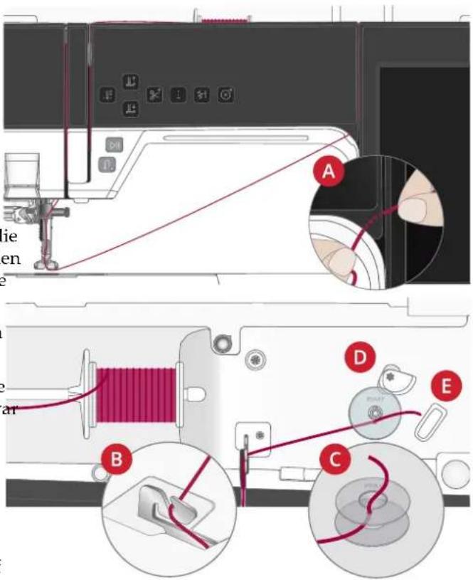PFAFF Expression 715 - Spulen durch die Nadel - 3