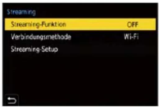 Streaming Streaming-Funktion OFF Verbindungsmethode Wi-Fi Streaming-Setup