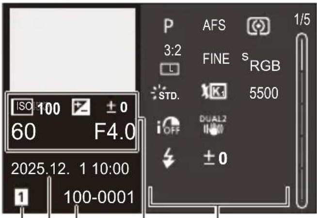 ISO 100 ± 0 60 F4.0 2025.12. 1 10:00 1 100-0001 P AFS 1/5 3:2 FINE S RGB L STD. K1 5500 iOFF DUAL2 ± 0