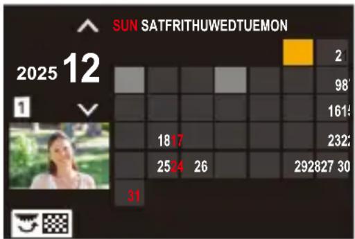 PANASONIC Lumix S1R II - Wechseln Sie zur Kalender-Wiedergabe. - 1
