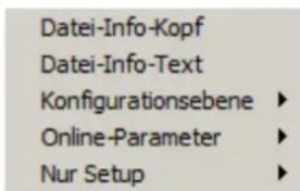 Datei-Info-Kopf Datei-Info-Text Konfigurationsebene ▶ Online-Parameter ▶ Nur Setup ▶