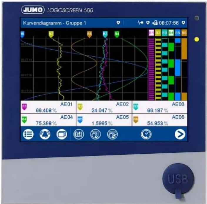 Jumo Logoscreen 600 - Bildschirmschreiber mit Touchscreen - 2