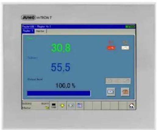 JUMO mTRON T Trayler MRL - Trayler No 1 Trayler | Hume 30,8 55,5 Output: 100,0 % Machar