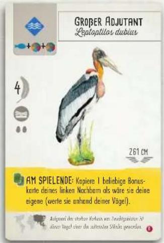 GROBER ADJUTANT Léptoptiles dubius 261 CM AM SPIELENDE: Kopiere I beliebige Bonus- korte deines linken Nachborn als wäre sie deine eigene (werte sie anhand deimer Vägel). 3. Adjuvend die stukten Betrie aus Inouglupination 50 damer Vägel über die aktiveren Stücke gewertet. ©