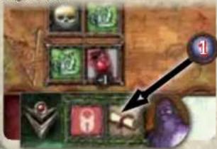 Asmodee Elder Sign: Unseen Forces - Beispiel für einen Monster-Reihenfolgepfeil - 1