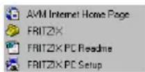 AVM FRITZ!X PC v2.0 - Die Programmordner - 1