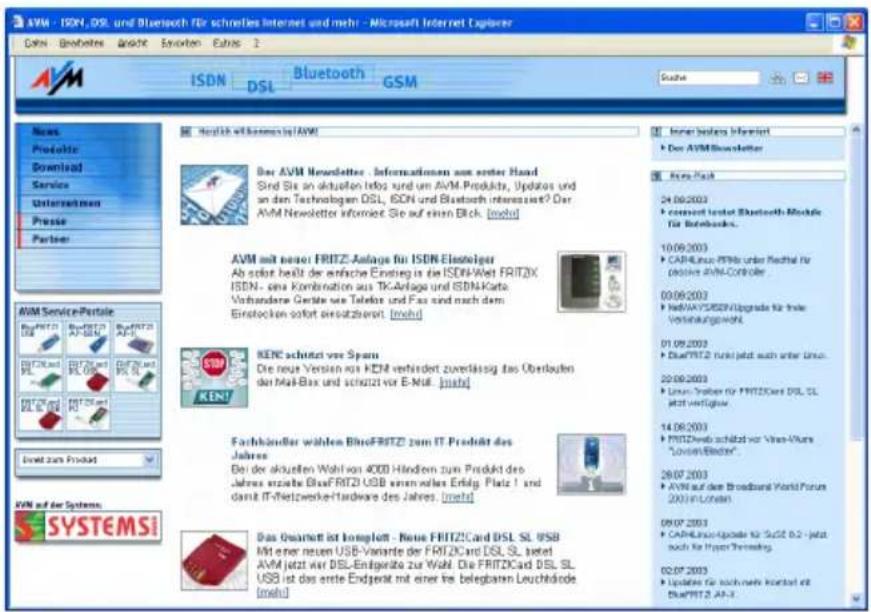 AVM - ISDN, DSL und Bluetooth für schonffes Internet und mehr - Microsoft Internet Explorer Cohn Diabetes Anode Envoen Euros 2 ISDN DSL Bluetooth GSM Search News Produkte Download Service Unternehmen Presse Partner AVM Service-Portfolio BUTRZ1 USB BUTRZ1 PL-C BUTRZ1 PL-C BUTRZ1 PL-C BUTRZ1 PL-C BUTRZ1 PL-C BUTRZ1 PL-C BUTRZ1 PL-C BUTRZ1 PL-C BUTRZ1 PL-C BUTRZ1 PL-C BUTRZ1 PL-C BUTRZ1 PL-C SystemSI Americh & Konsensig / AVM Der AVM Newsletter . Informationen am seiner Hand Sind Sie an aktuellen Infos und um AVM-Produkte, Updates und an den Technologen DSL, ISDN und Bluetooth interessiert? Der AVM Newsletter informiert Sie auf einem Blick. [msch] AVM mit neuer FRTZ-Aslage für ISDN-Elasteliger Ab sofort heißt der einfache Erstieg ist die ISDN-Wert FRT2X ISDN - eine Kombination aus TK-Anlage und ISDN-Karta. Verbandare Geräte von Telefon und Fax sind nach dem Einstocken sofort ersatzbericht. [msch] KEN schützt vor Spann Die neue Version aus KEN verbindet zuverlässig das Überlouten der Mark-Bax und schützt vor E-Mail. [msch] Fachbändler wählen BlueFRTZ zum IT Produkt des Jahres Bei der aktuellen Wahl von 4000 Händlern zum Produkt des Jahres erzielte BlueFRTZ USB einen values Erlolg. Platz 1 und damit IT-Firtzwerke-Hardware des Jahres. [msch] Das Gesamt ist komplett - Neue FRT2Card DSL SL USB Mit einer neuen USB-Variante der FRT2C und DSL SL bietet AVM jetzt war DSL-Endgeläte zur Wahl. Die FRT2Card DSL SL USB ist das erste Endgerät mit einer ins belegbaren Leuchstände [msch] Inner bestes Infraient • Der AVMNewsletter Ameri Pack 24.06.2003 • Constant latent Bluetooth Module für Bootbooks. 10.09.2003 • CAR-Linux PRRs unter Rechtal für Professional AVM-Controller 03.06.2003 • HEBAY/SEEP/Upgrade für tristek Verbindungs-PAR 01.09.2003 • BlueFRTZ für jetzt auch unter üms. 22.08.2003 • Linen Tristen für FRT2Card DSL SL jetzt verfügbar 14.06.2003 • FRT2Deweb schützt vor Vina-Villea "Loren/Elder". 28.07.2003 • AVM auf dem Broadband World Forum 2003 in London 09.07.2003 • CAR-Linux Uppede für Sust 0.2 - jetzt nach für Hyper-Neising. 02.07.2003 • Updates für sochneis kredit bei BlueFRTZ AP-3.
