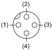 Jumo flowTRANS US W01 - Anschlussbelegung der M12-Steckverbindung - 4
