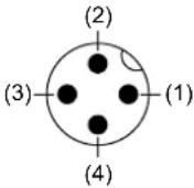 Jumo flowTRANS US W01 - Anschlussbelegung der M12-Steckverbindung - 3