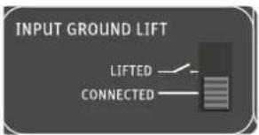 INPUT GROUND LIFT LIFTED — CONNECTED —