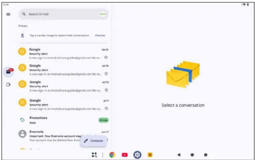 ACER Iconia V12 - Schreiben einer E-Mail - 1