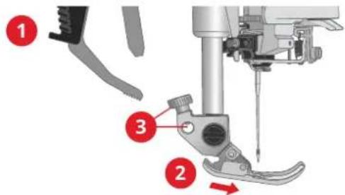 PFAFF Creative expression 750 - Dynamischen Sprungfuß 6D anbringen - 1
