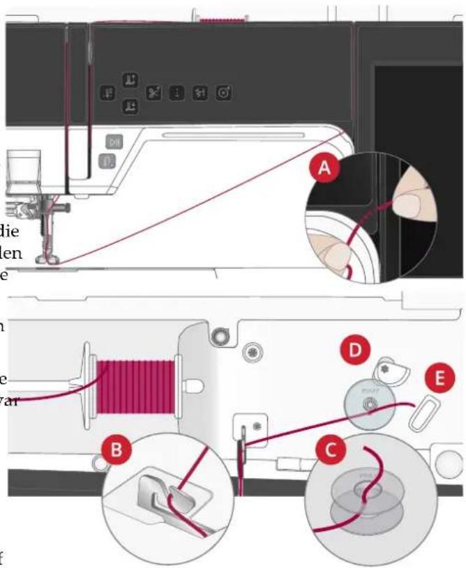 PFAFF Creative expression 750 - Spulen durch die Nadel - 3