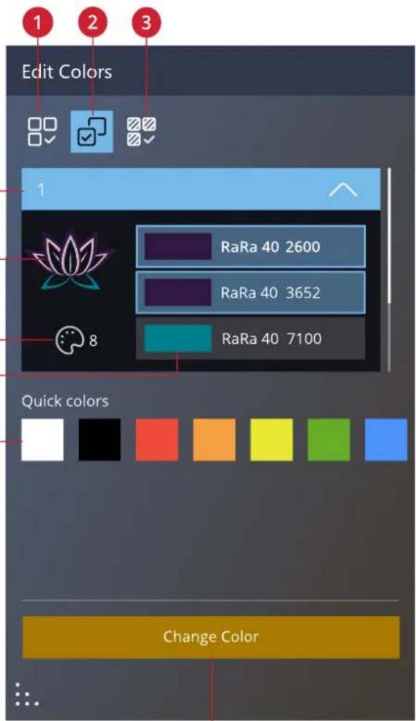 Edit Colors 1 RaRa 40 2600 RaRa 40 3652 RaRa 40 7100 8 Quick colors Change Color