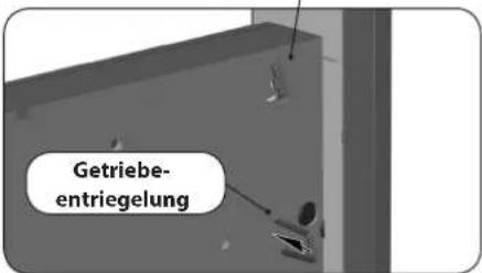 Getriebe- entriegelung