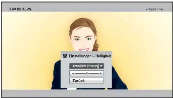 IPELA 5/12/2008 13:00 Einstellungen > Helligkeit Automatische Einstellung Zurück